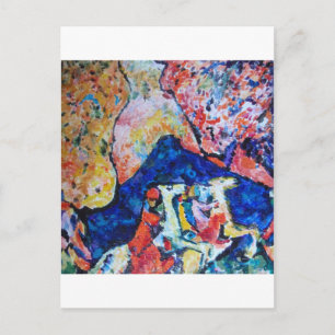 Wassily Kandinsky horse rider blue mountains Postcard