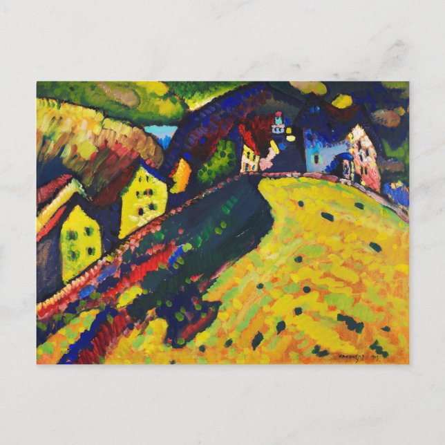 Wassily Kandinsky. Houses at Murnau. Expressionism Postcard (Front)