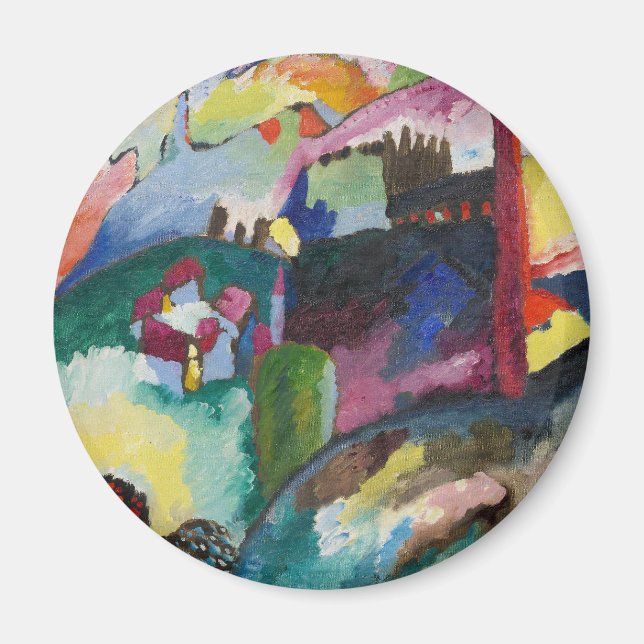 Wassily Kandinsky Landscape with Factory Chimney Magnet (Front)