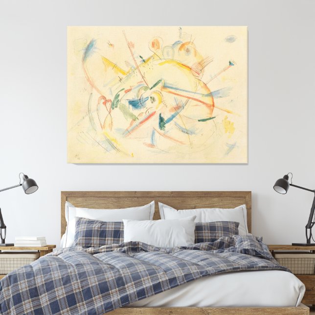 Wassily Kandinsky - Ohne Titel  Canvas Print (Insitu(Bedroom))