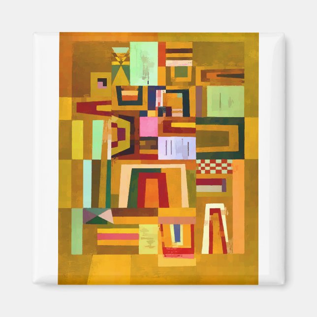 Wassily Kandinsky Pink Compensation Magnet (Front)