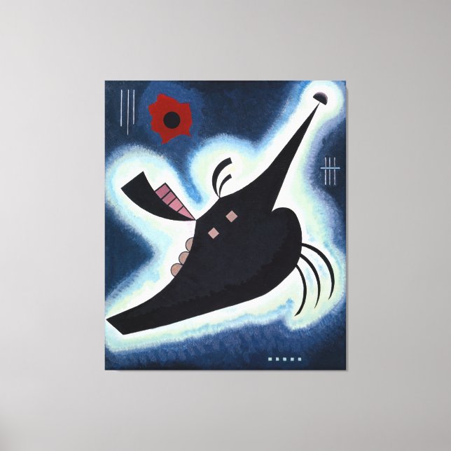 Wassily Kandinsky - Pointed Black. Canvas Print (Front)