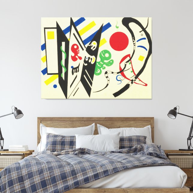 Wassily Kandinsky - Réciproque (1935) Canvas Print (Insitu(Bedroom))