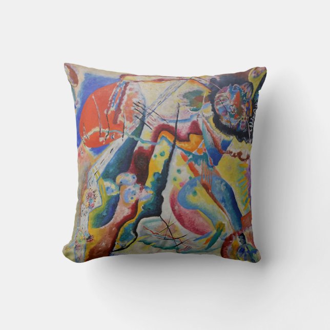 Wassily Kandinsky Red stain Classic Abstract Art Cushion (Front)