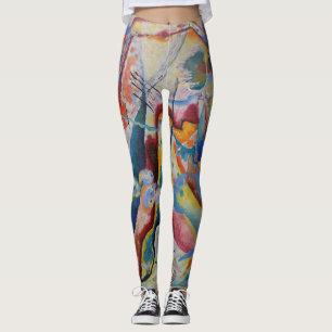 Wassily Kandinsky Red stain Classic Abstract Art Leggings