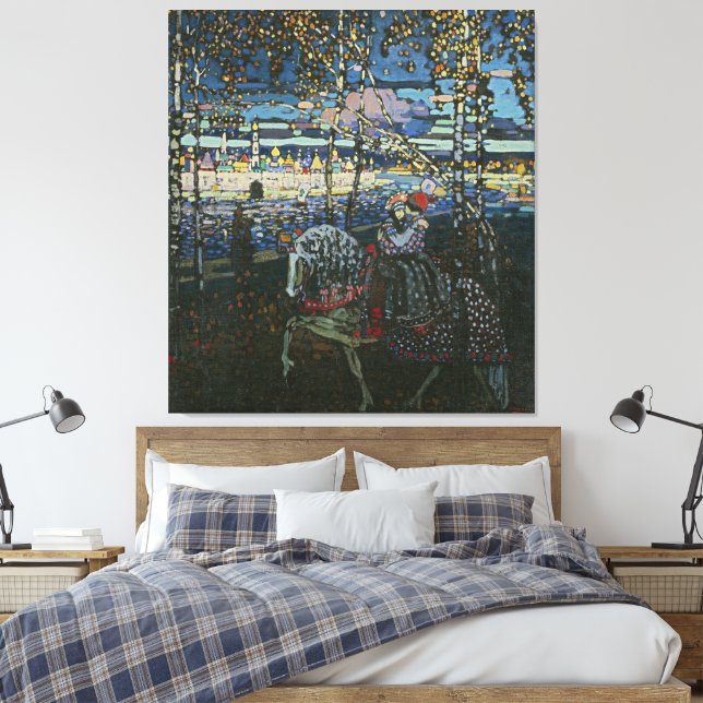 Wassily Kandinsky - Riding Couple  Canvas Print (Insitu(Bedroom))