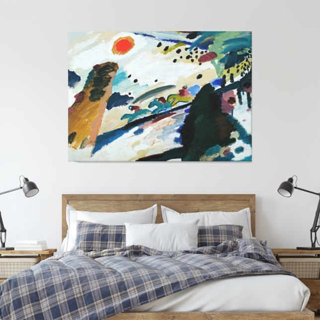 Wassily Kandinsky - Romantic Landscape  Canvas Print (Insitu(Bedroom))