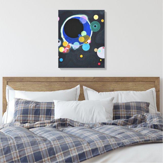 Wassily Kandinsky - Several Circles (1926) Canvas Print (Insitu(Bedroom))