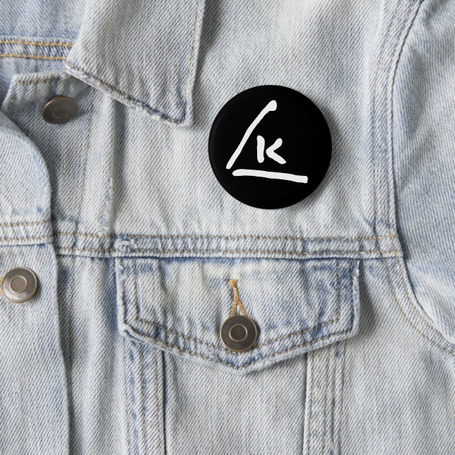 Wassily Kandinsky signature autograph symbol initi 6 Cm Round Badge (In Situ)