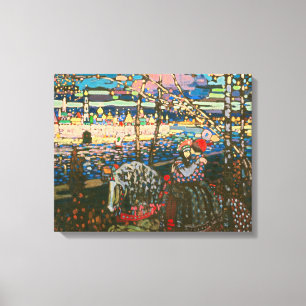 Wassily Kandinsky The Riding Couple Russian Art Canvas Print