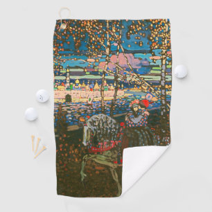 Wassily Kandinsky The Riding Couple Russian Art Golf Towel