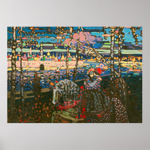 Wassily Kandinsky The Riding Couple Russian Art Poster