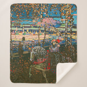 Wassily Kandinsky The Riding Couple Russian Art Sherpa Blanket