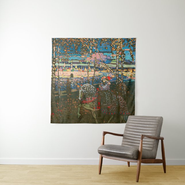 Wassily Kandinsky The Riding Couple Russian Art Tapestry (In Situ)