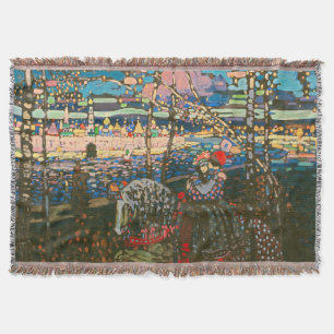 Wassily Kandinsky The Riding Couple Russian Art Throw Blanket
