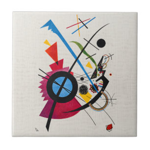 Wassily Kandinsky Violet Abstract Ceramic Tile
