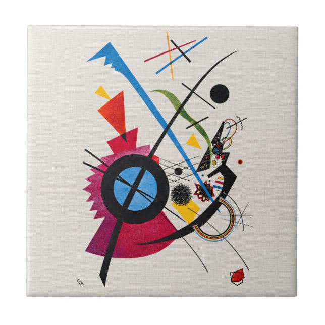 Wassily Kandinsky Violet Abstract Ceramic Tile (Front)