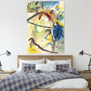 Wassily Kandinsky - Watercolor IX (with black line Canvas Print