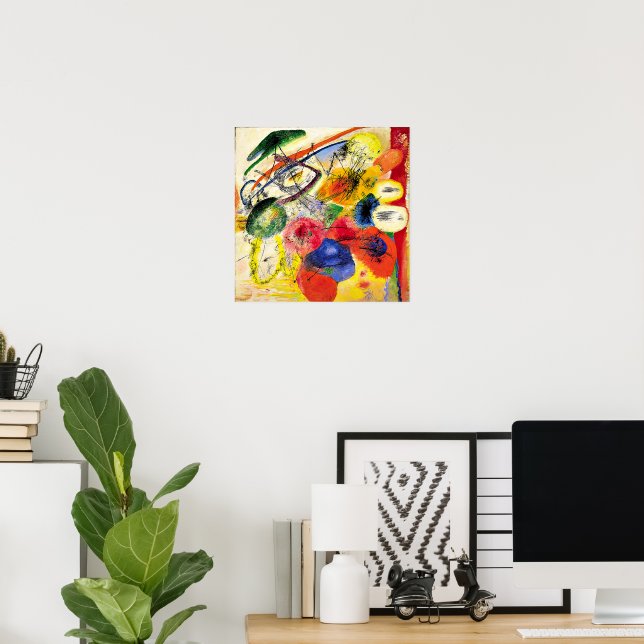 Wassily Kandinsky's artwork, Black Strokes 1, Poster (Home Office)