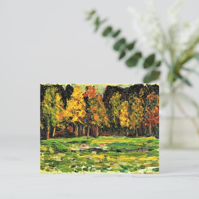 Wassily Kandinsky's artwork, Forest Edge, Postcard (Standing Front)