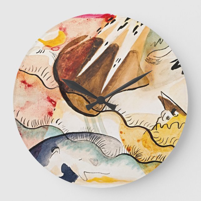  Wassily Kandinsky's Rain Landscape Large Clock (Front)