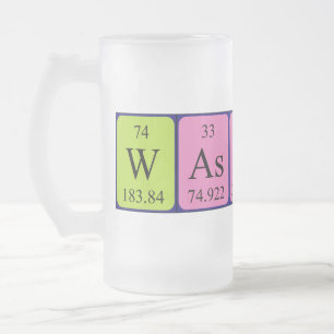 Wassup periodic table word frosty mug