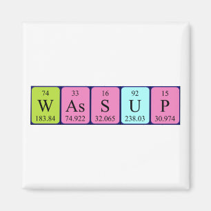 Wassup periodic table word magnet