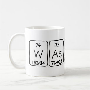 Wassup periodic table word mug