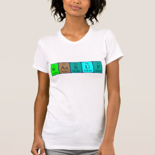 Wassup periodic table word shirt