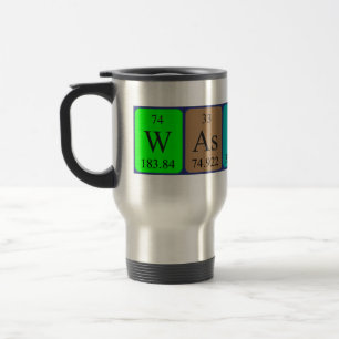 Wassup periodic table word travel mug