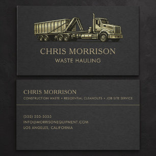 Waste Hauling Services Professional  Business Card