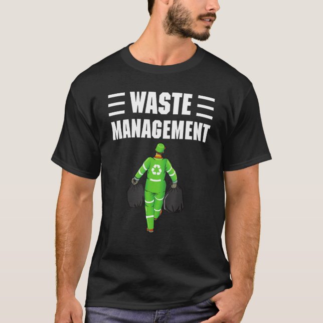 Waste Management Collector Boy Recycling Gifts Fun T-Shirt (Front)
