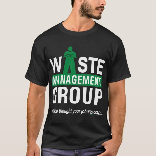 Waste Management on Black T-Shirt (Front)