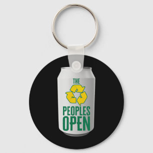 Waste Management Peoples Open Beer Can  Key Ring