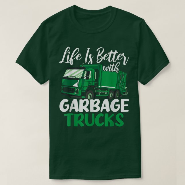 Waste Management Trash Collecting Dump Garbage Tru T-Shirt (Design Front)
