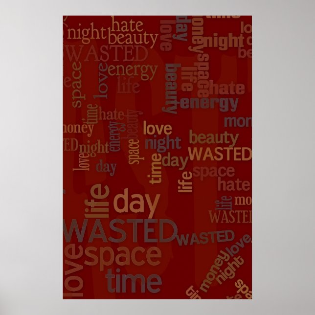 Wasted Words Collage Poster (Front)