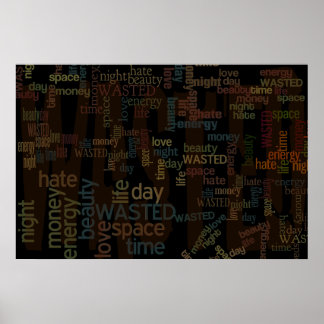 Wasted Words Collage Poster