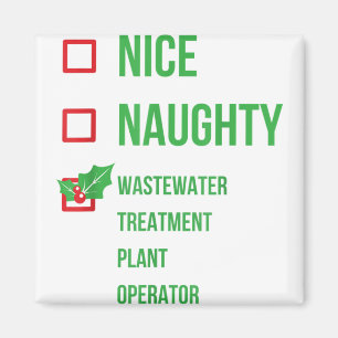 Wastewater treatment plant operator christmas magnet