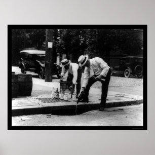 Wasting Whiskey Prohibition 1923 Poster