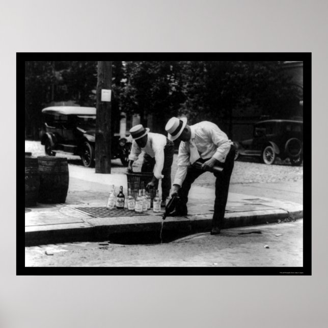 Wasting Whiskey Prohibition 1923 Poster (Front)