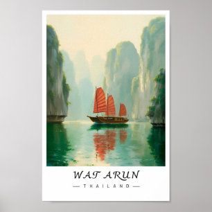 Wat Arun Bangkok Thailand Wall Art, Temple Poster