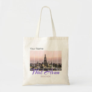 Wat Arun Temple Bangkok Thailand Sunset Souvenir Tote Bag