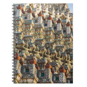 Wat Arun temple in Bangkok Thailand Spiral Notebook
