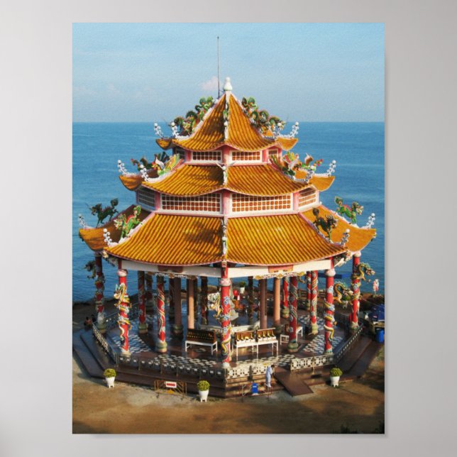 Wat Koh Loi ... Sriracha, Chonburi, Thailand Poster (Front)