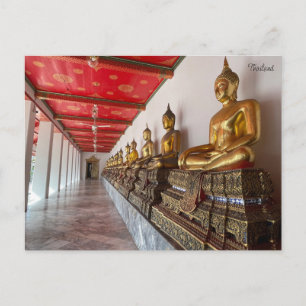 wat pho golden buddhas  postcard