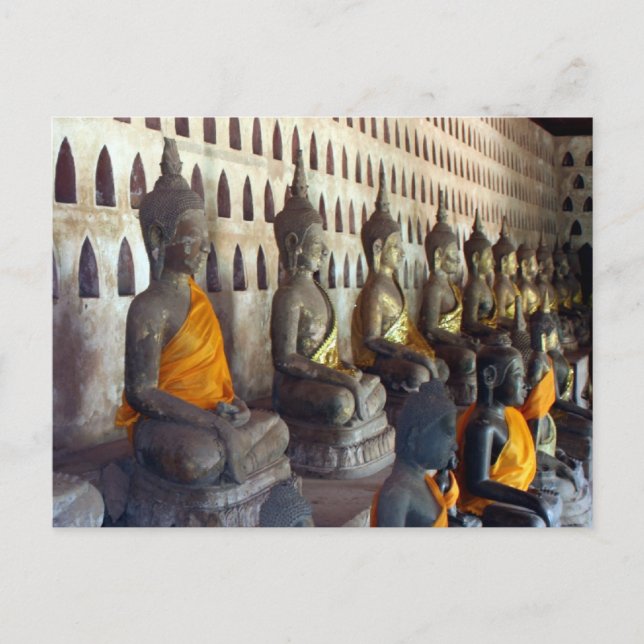 wat si buddhas laos postcard (Front)