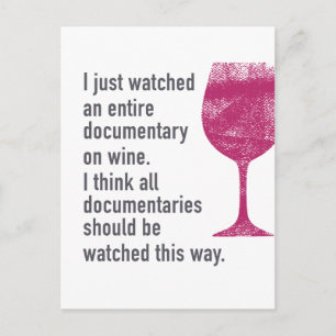Watch a Documentary on Wine ... the Only Way Postcard