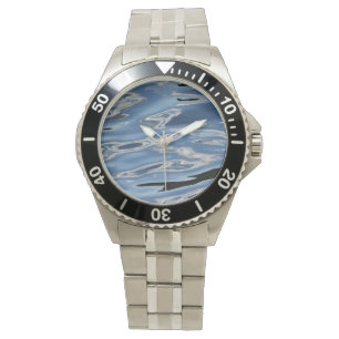 Watch blue and black water pattern