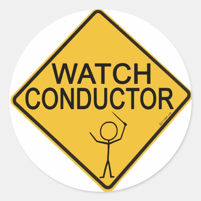 Watch Conductor Classic Round Sticker (Front)