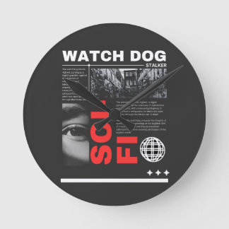 Watch Dogs Throw Pillow  Round Clock